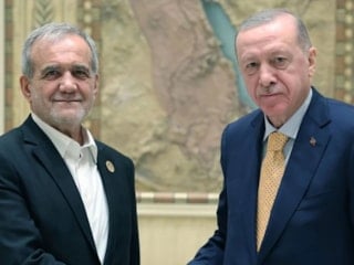 Cumhurbaşkanı Erdoğan, Mesud Pezeşkiyan ile görüştü