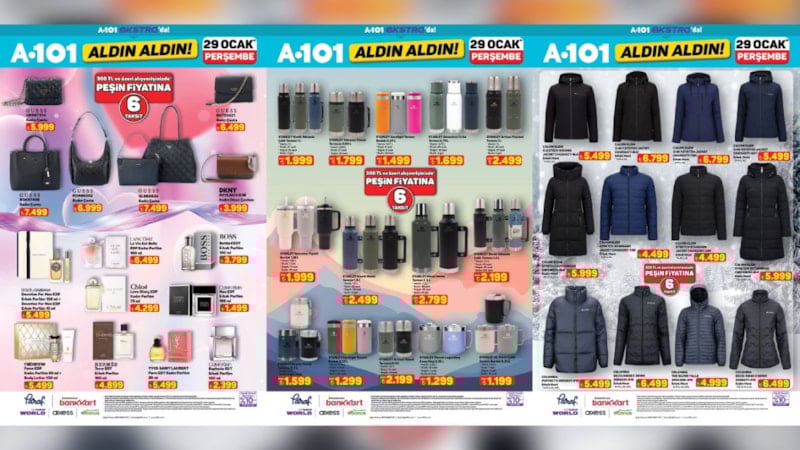 A101'de markalar geçidi; Guess, DKNY, Hermes, YSL, UGG, Stanley ürünleri geliyor…