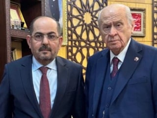 Devlet Bahçeli, Suriye eski Geçici Hükümeti Başkanı'nı kabul etti