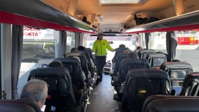 Aydın’da sivil denetim: Otobüs sürücüsüne ceza kesildi