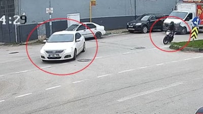 Bursa'da bir şoför yaşanan kazada yaralı yerine aracını kontrol etti