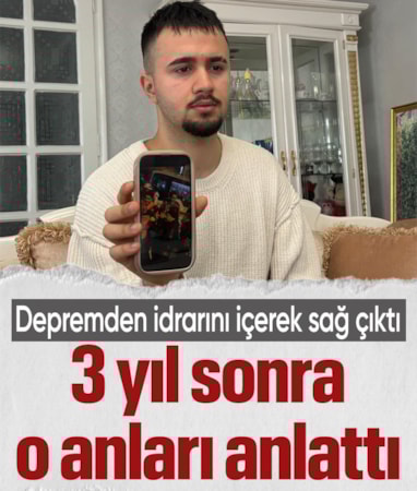 Gaziantep'te idrarını içerek depremden sağ çıktı