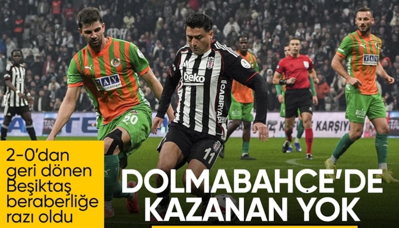 Beşiktaş, Alanyaspor ile berabere kaldı