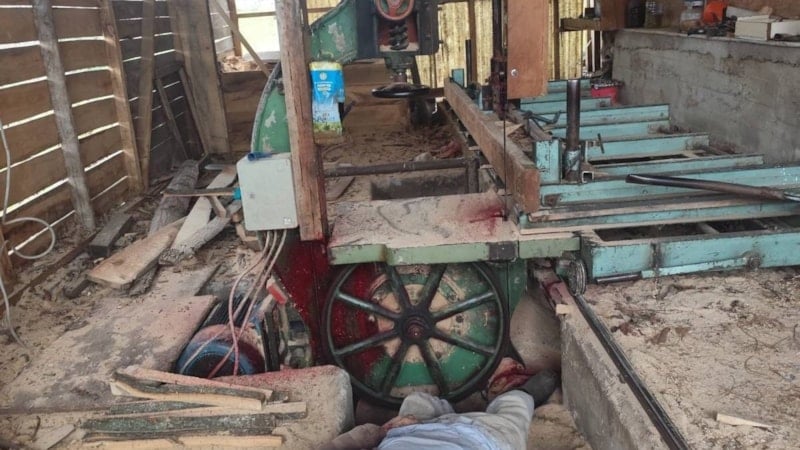 Samsun'da başı şerit testereye sıkışmış halde ölü bulundu