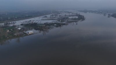 Edirne'de Meriç Nehri'nin debisi düşüşe geçti: Taşkın riski yok