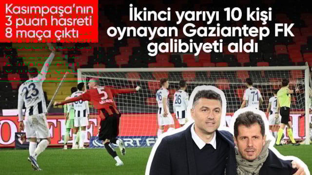 Gaziantep FK, Kasımpaşa'yı iki golle geçti