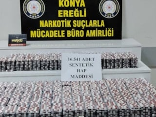 Konya'da uyuşturucu operasyonu: Binlerce hap ele geçirildi