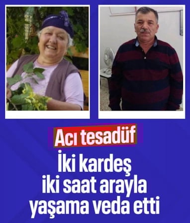 Ordu'da acı tesadüf: İki kardeş 2 saat arayla hayatını kaybetti