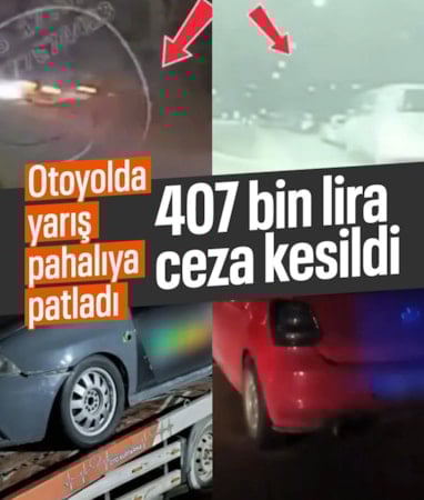 Mersin otobanında yarışan sürücülere ceza yağdı