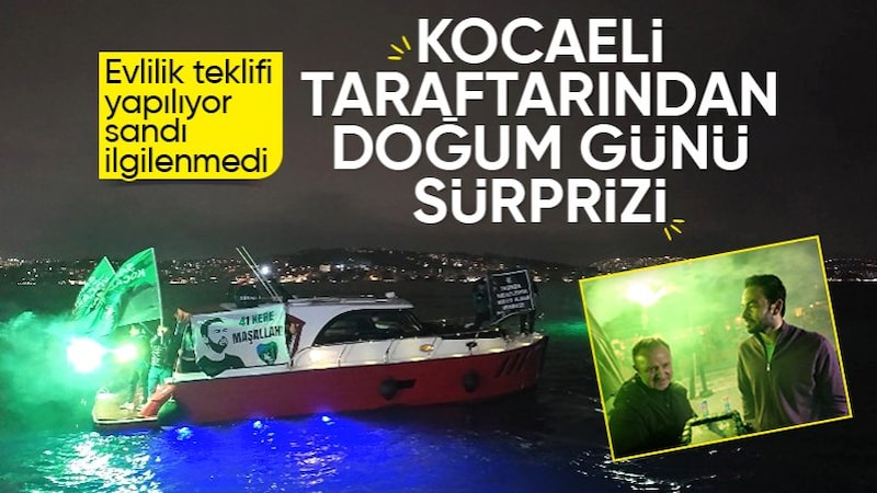Kocaelisporlu taraftarlardan, Selçuk İnan'a doğum günü sürprizi