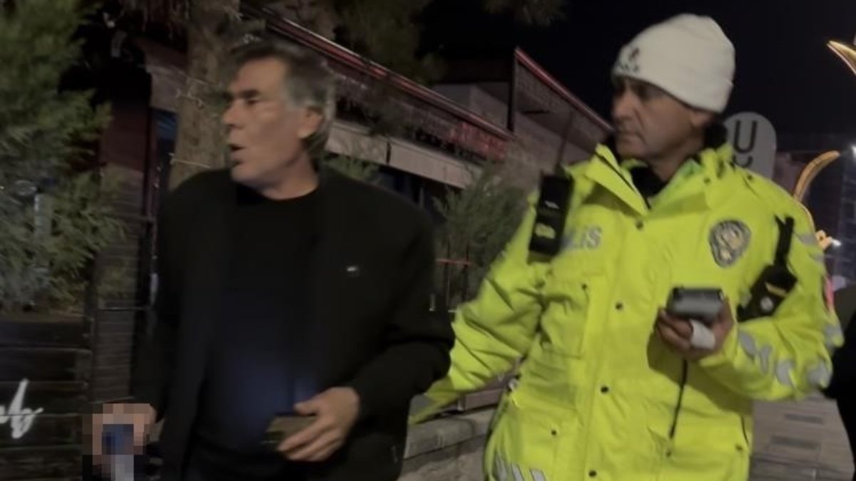 Aksaray'da yasal sınırın 4 katından fazla alkollü çıktı: Gazeteciye el sallayıp yüzüne tükürdü