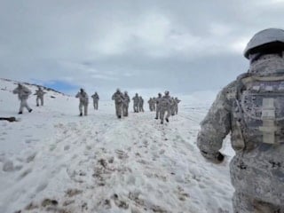 Mehmetçik kış tatbikatında