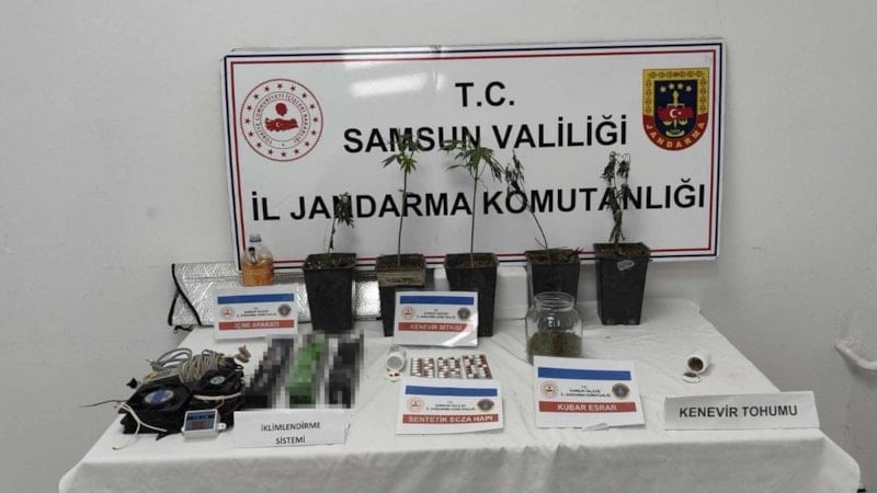 Samsun'da jandarmadan uyuşturucu operasyonu