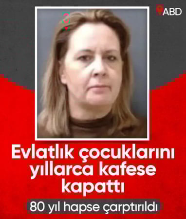 ABD'de evlat edindiği 2 çocuğu yıllarca kafese kapattı: 80 yıl hapse çarptırıldı