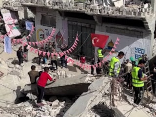 Gazze'de Türk bayrakları altında Ramazan hazırlığı
