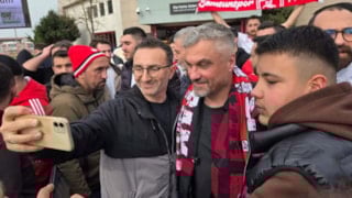 Samsunspor taraftarları, Thomas Reis'i duygusal vedayla uğurladı