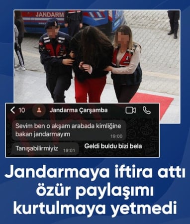 Samsun'da jandarma hakkında asılsız paylaşıma gözaltı