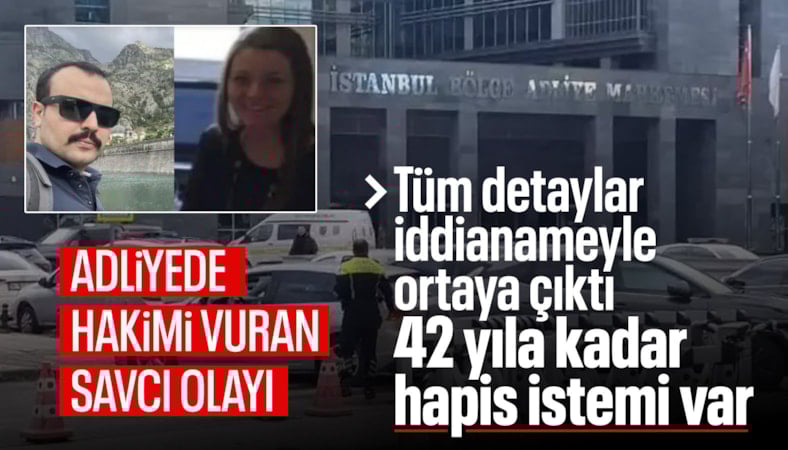 Kadın hakimi vuran savcıya 42 yıl 3 aya kadar hapis talebi