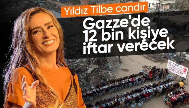 Yıldız Tilbe Gazze'de 12 bin kişiye iftar verecek