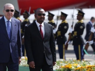 Cumhurbaşkanı Erdoğan, Etiyopya'da resmi törenle karşılandı