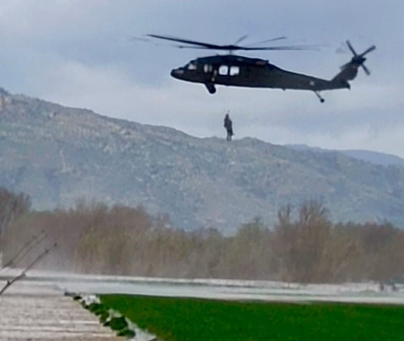 Aydın'da taşkın nedeniyle bir haftadır olan adam kurtarıldı