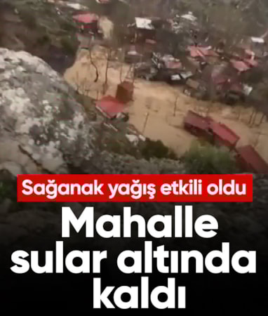 Kayseri'de korkutan görüntü: Yağış sonrası mahalle sel suları altında kaldı