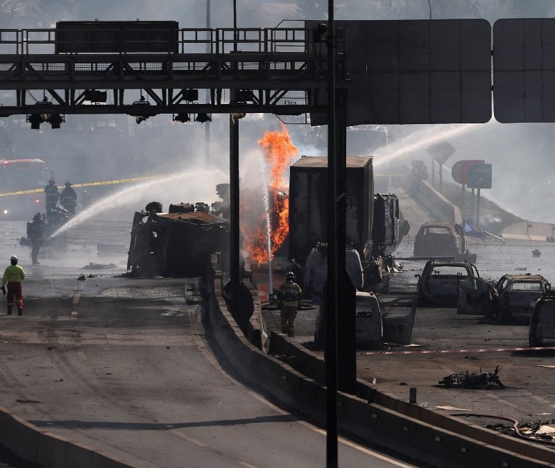 Şili'de doğal gaz taşıyan kamyonda patlama: 4 ölü