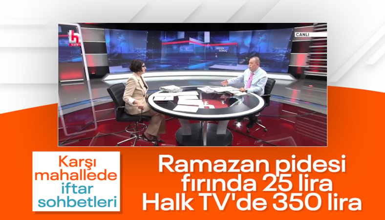 Halk TV'de Mehmet Tezkan, Ramazan pidesinin 350 TL olduğunu iddia etti