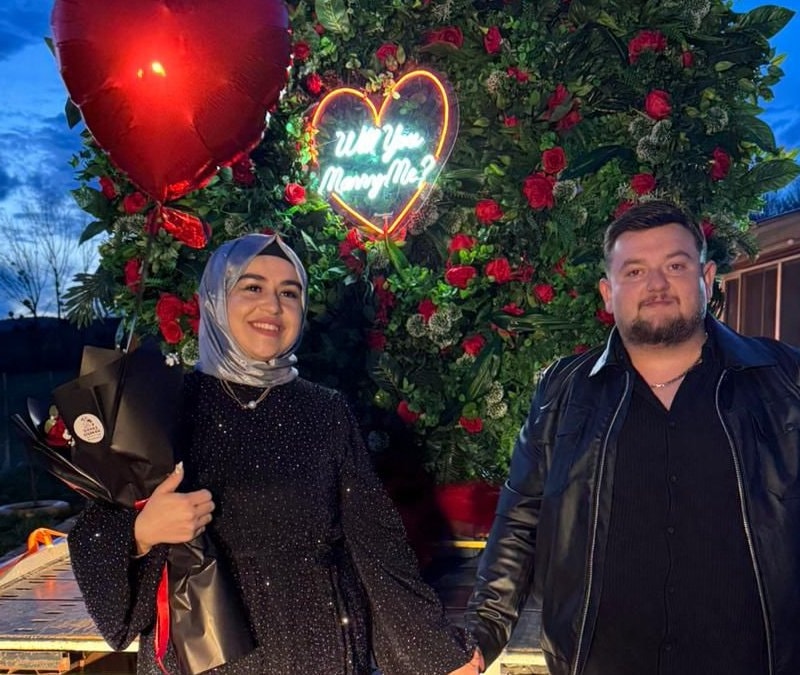 Bolu'da oto kurtarıcı üzerinde evlilik teklifi