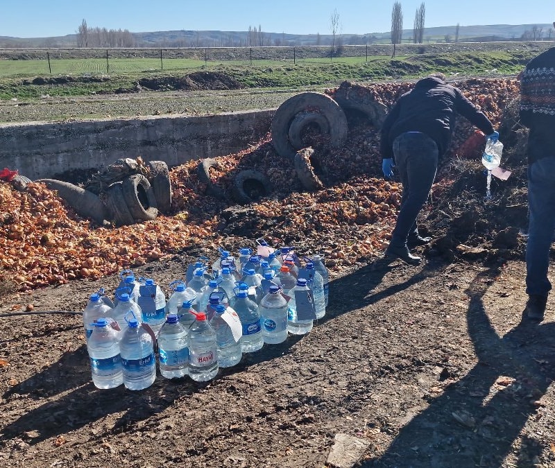 Çorum’da 180 litre kaçak alkol imha edildi