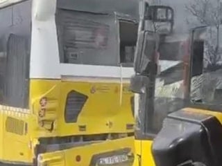 İstanbul'da İETT otobüsleri birbirine girdi: 3 araç birden kazaya karıştı