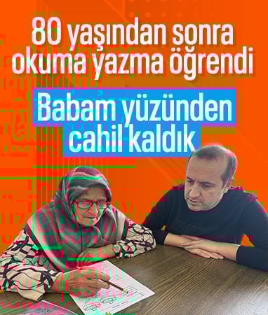 Bartın'da okul hayali yarım kalan kadın 80 yaşından sonra okuma yazma öğrendi