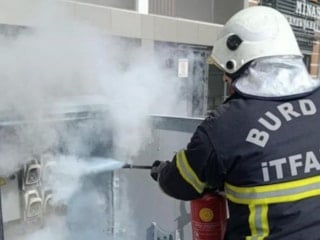 Burdur’da trafo yangını