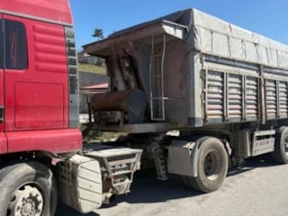 Samsun'da kantara uğramayan tıra 48 bin 70 lira ceza