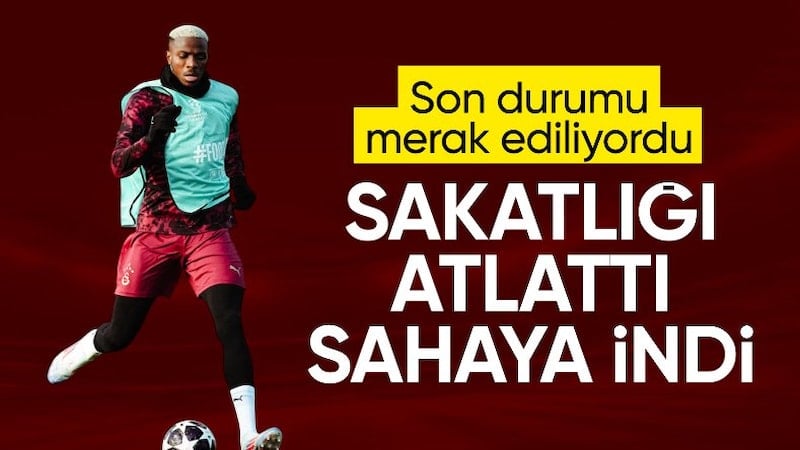 Galatasaray'da Victor Osimhen, takımla çalıştı