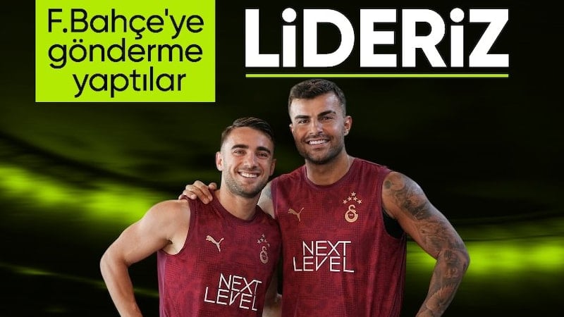 Yunus Akgün ve Abdülkerim Bardakcı, Fenerbahçe'ye gönderme yaptı