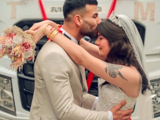 Edirne'de tır, gelin arabası oldu