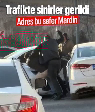 Mardin’de trafikte "yol verme" kavgası kamerada