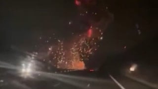 Balıkesir'de F-16 savaş uçağının düşme anı