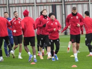 Samsunspor, Shkendija maçı hazırlıklarını tamamladı