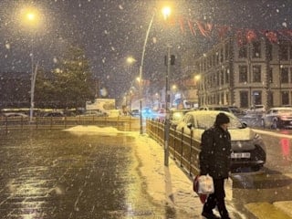 Kahramanmaraş'ın Göksun ilçesinde eğitime kar engeli