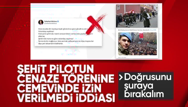 Balıkesir'de şehit olan pilot İbrahim Bolat'ın cenaze töreniyle ilgili iddialara yalanlama