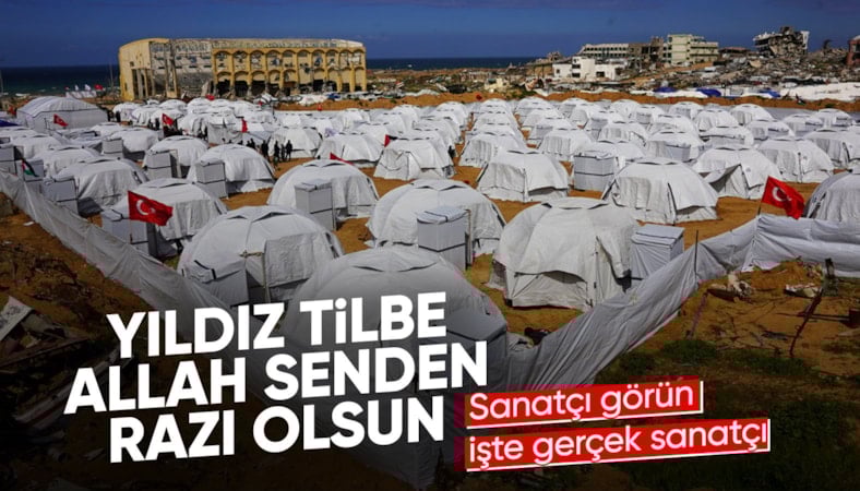Yıldız Tilbe'den Gazze'ye 300 bin dolarlık yardım: İkinci çadır kent de açıldı