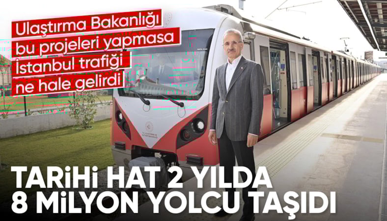 Sirkeci-Kazlıçeşme hattı 2 yılda 8 milyondan fazla yolcu taşıdı