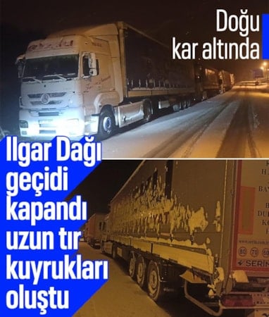 Ardahan Ilgar Dağı Geçidi kardan kapandı