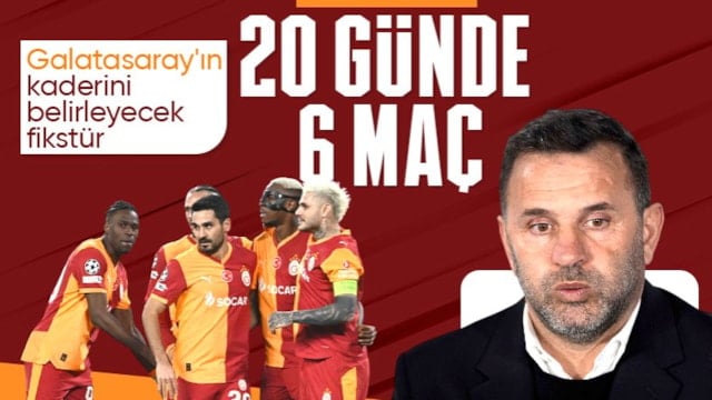 Galatasaray'ı bekleyen yoğun fikstür: 20 günde 6 maç...