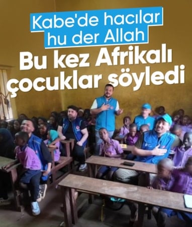 Afrikalı çocuklar Sierra Leone’de 'Kabe’de Hacılar' ilahisini seslendirdi