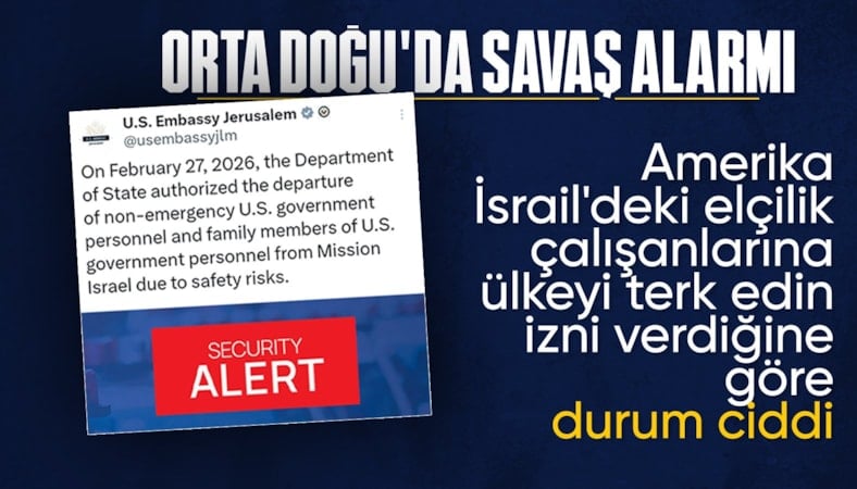 ABD’den flaş hamle: İsrail Büyükelçiliği personeline tahliye izni
