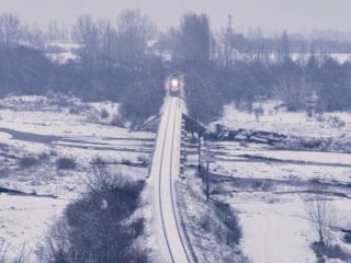 Doğu Ekspresi’nin kar altındaki yolculuğu