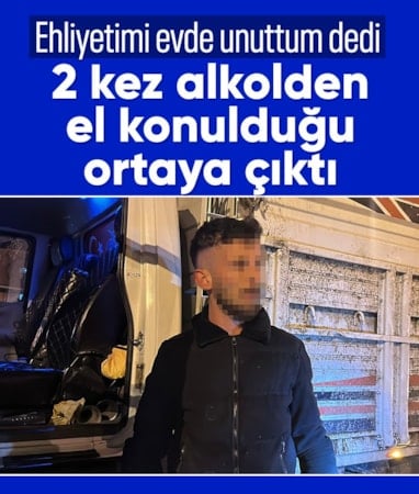 Burdur'da evde unuttuğunu söylediği ehliyetine, alkollü araç kullanmaktan el konulduğu öğrenildi